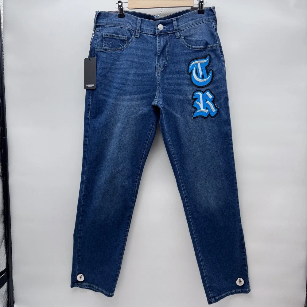 True Religion Bobby Relaxed Baggy Jeans Mens 29x32 Blue New With Tags